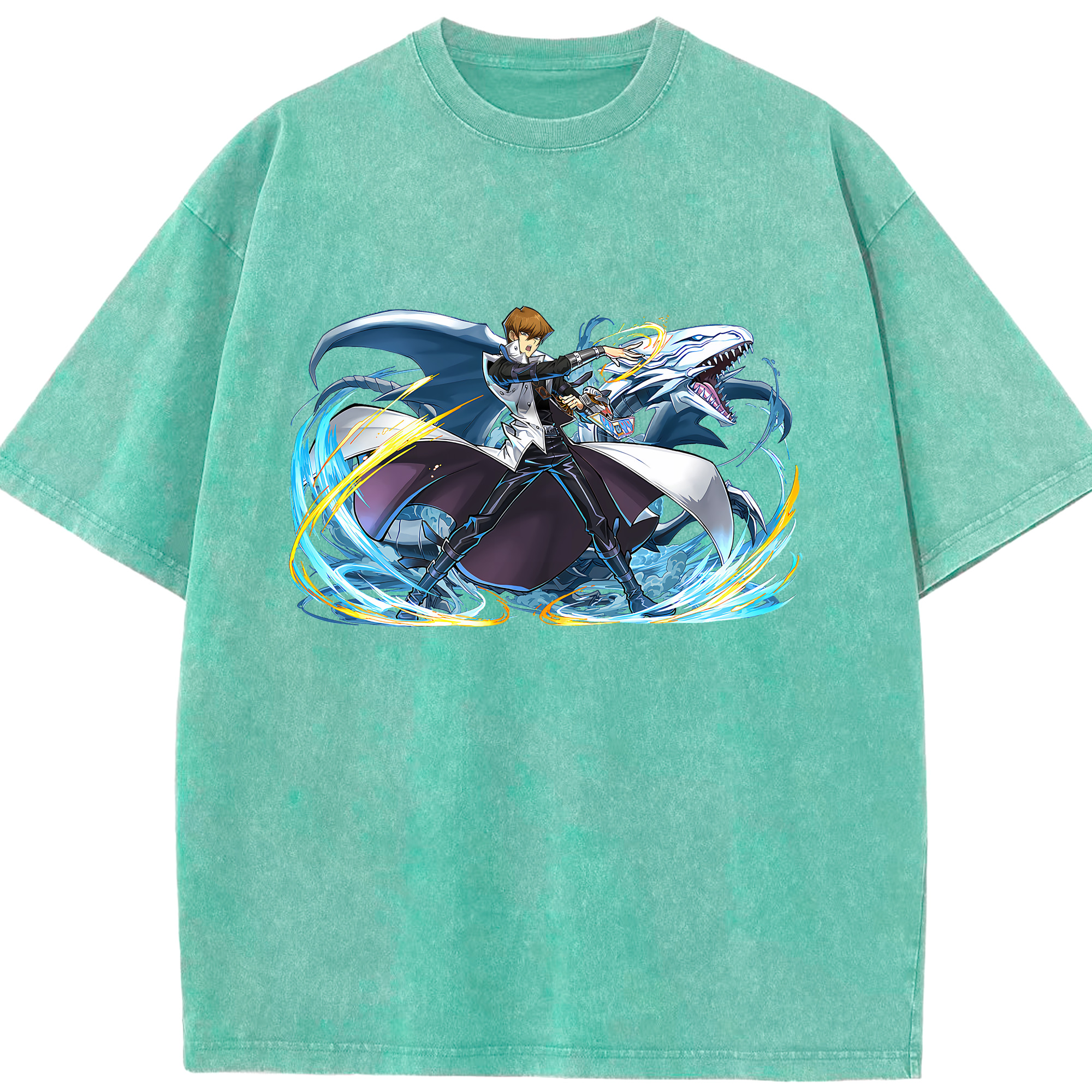 （画像用） 遊☆戯☆王 Yu-Gi-Oh! 綿100% ヴィンテージ風 半袖Tシャツ（フロントプリント）